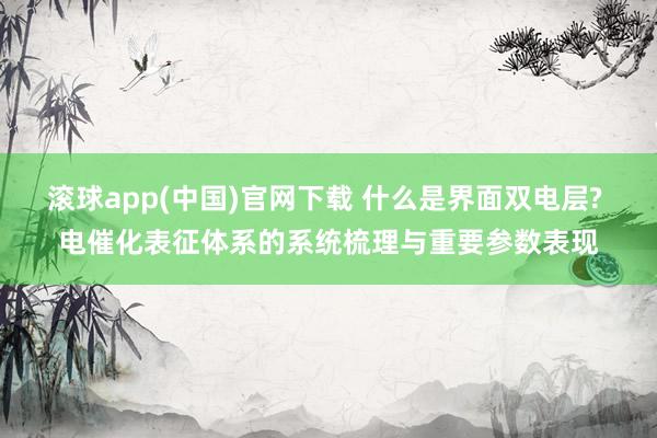 滚球app(中国)官网下载 什么是界面双电层? 电催化表征体系的系统梳理与重要参数表现