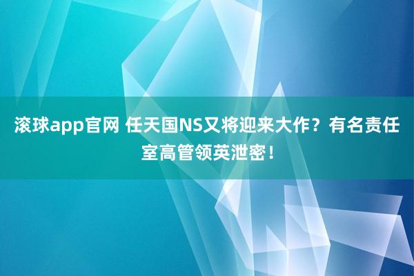 滚球app官网 任天国NS又将迎来大作？有名责任室高管领英泄密！