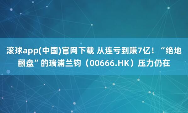 滚球app(中国)官网下载 从连亏到赚7亿！“绝地翻盘”的瑞浦兰钧（00666.HK）压力仍在