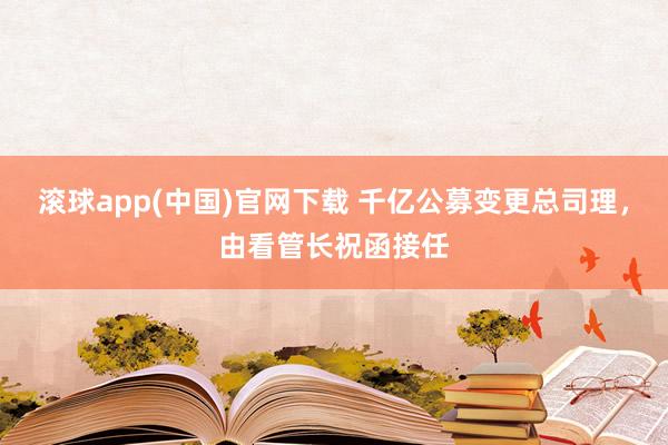 滚球app(中国)官网下载 千亿公募变更总司理，由看管长祝函接任