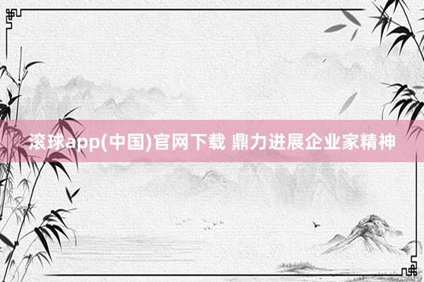 滚球app(中国)官网下载 鼎力进展企业家精神