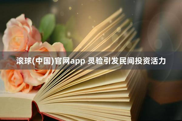 滚球(中国)官网app 灵验引发民间投资活力