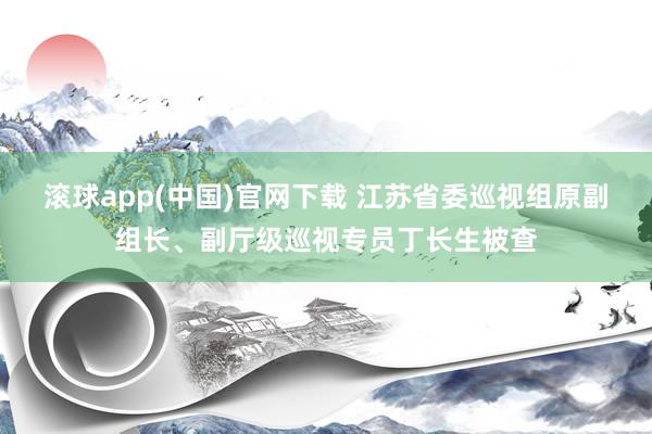 滚球app(中国)官网下载 江苏省委巡视组原副组长、副厅级巡视专员丁长生被查