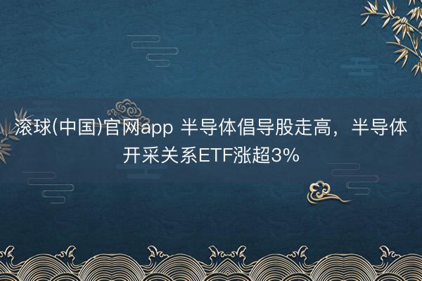 滚球(中国)官网app 半导体倡导股走高，半导体开采关系ETF涨超3%