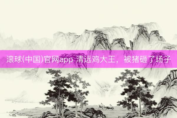 滚球(中国)官网app 清远鸡大王，被猪砸了场子