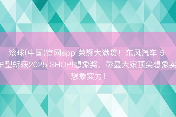 滚球(中国)官网app 荣耀大满贯！东风汽车 5 款车型斩获2025 SHOP!想象奖，彰显大家顶尖想象实力！