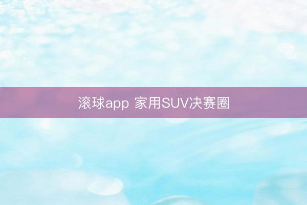 滚球app 家用SUV决赛圈