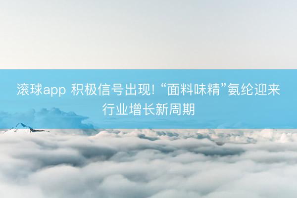 滚球app 积极信号出现! “面料味精”氨纶迎来行业增长新周期