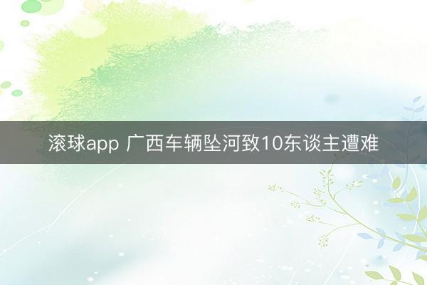 滚球app 广西车辆坠河致10东谈主遭难