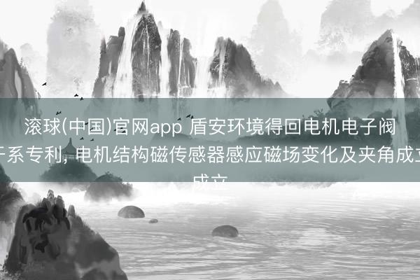 滚球(中国)官网app 盾安环境得回电机电子阀干系专利, 电机结构磁传感器感应磁场变化及夹角成立