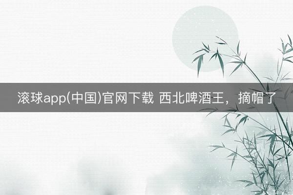 滚球app(中国)官网下载 西北啤酒王,摘帽了